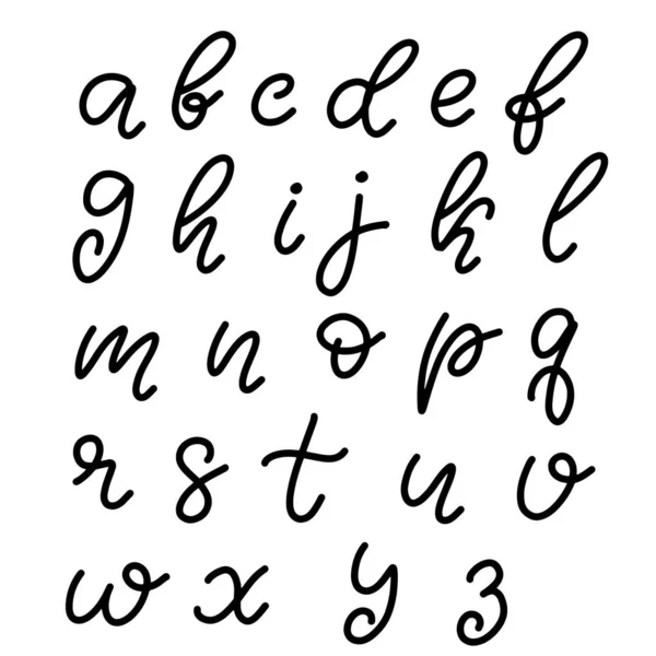 Handgezeichnete Schrift, Alphabet — Stockvektor