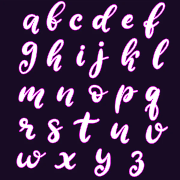 Kézzel rajzolt betűk font, ABC — Stock Vector