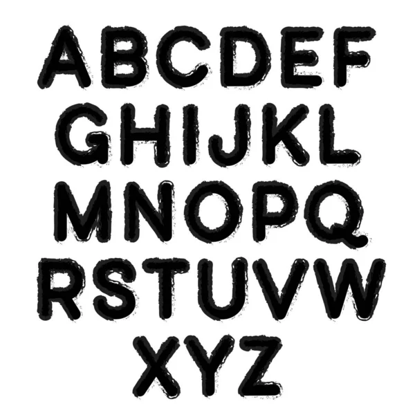 Handgezeichnete Schrift, Alphabet — Stockvektor