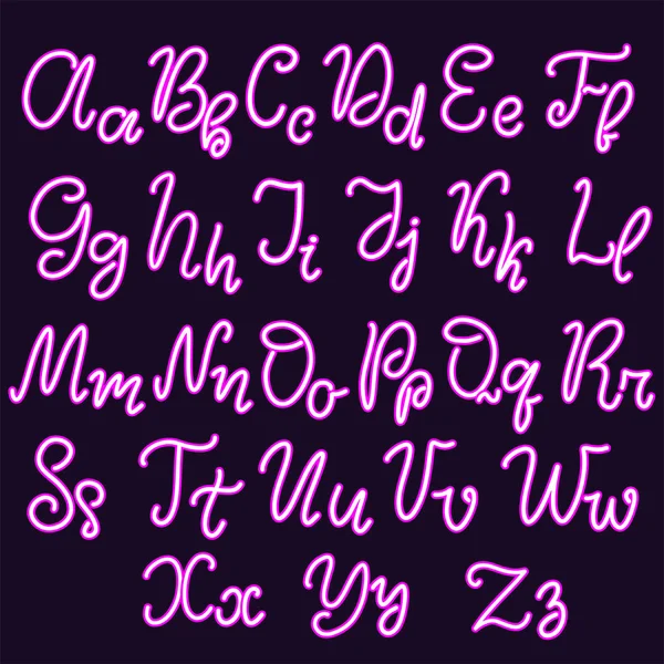 Hand getekende belettering lettertype, alfabet — Stockvector