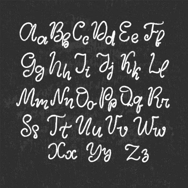 Letras dibujadas a mano fuente, alfabeto — Vector de stock