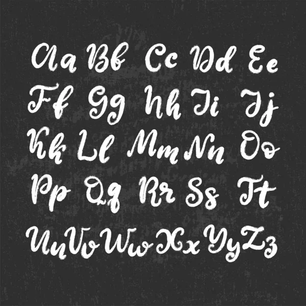 Letras dibujadas a mano fuente, alfabeto — Archivo Imágenes Vectoriales