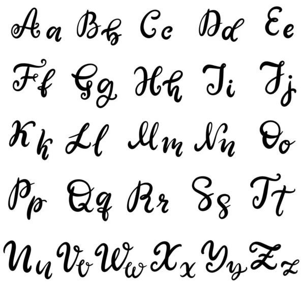 Handgezeichnete Schrift, Alphabet — Stockvektor