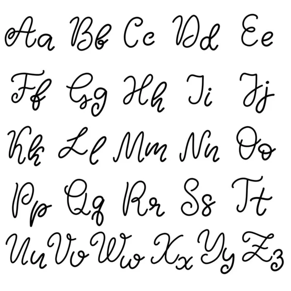 Handgezeichnete Schrift, Alphabet — Stockvektor