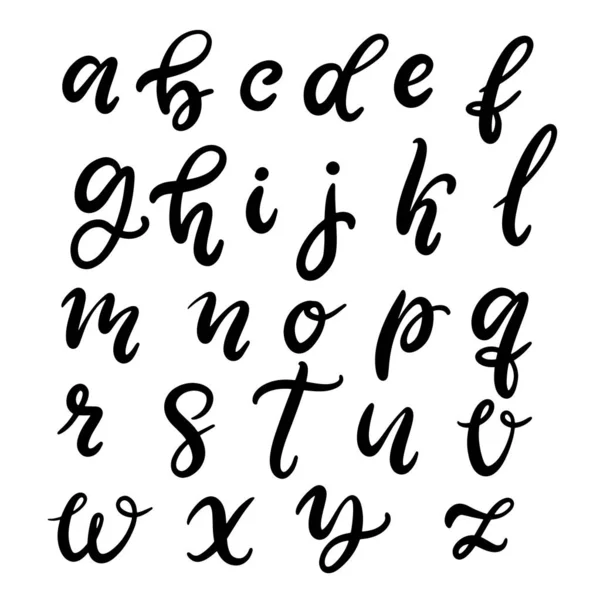 Fonte de letras desenhada à mão, alfabeto — Vetor de Stock