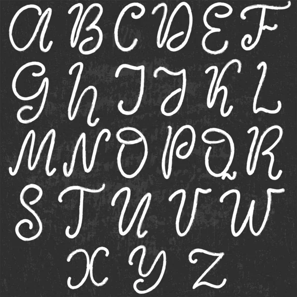 Elle çizilmiş yazı tipi, alfabe — Stok Vektör