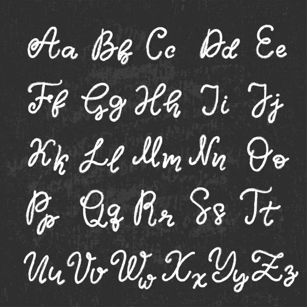 Letras dibujadas a mano fuente, alfabeto — Archivo Imágenes Vectoriales