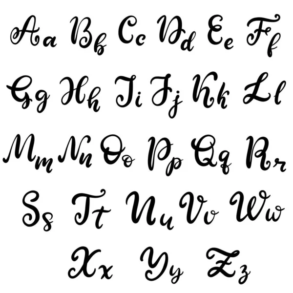 Handgezeichnete Schrift, Alphabet — Stockvektor