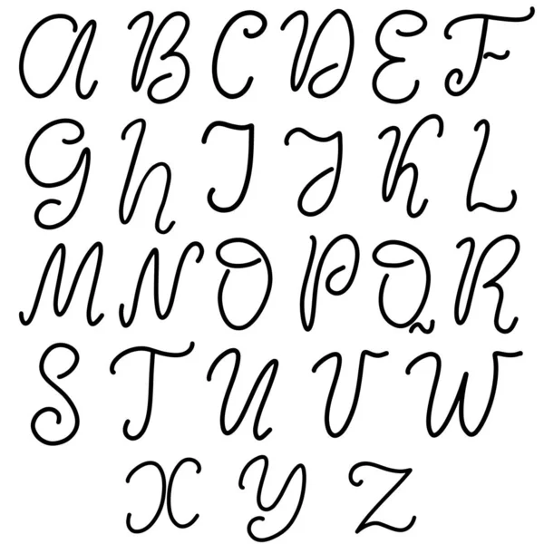 Handgezeichnete Schrift, Alphabet — Stockvektor