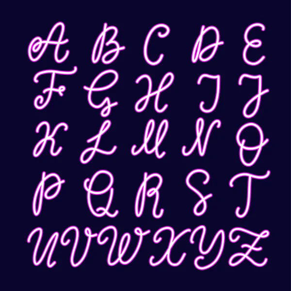 Fonte de letras desenhada à mão, alfabeto — Vetor de Stock
