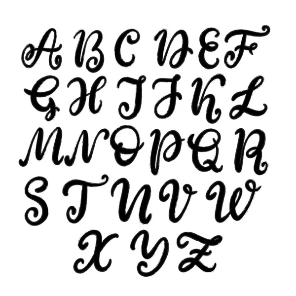 Handgezeichnete Schrift, Alphabet — Stockvektor