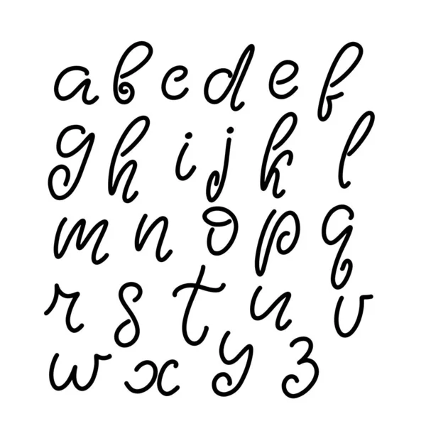 Czcionka napisu ręcznie rysowana, alfabet — Wektor stockowy