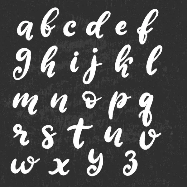 Kézzel rajzolt betűk font, ABC — Stock Vector