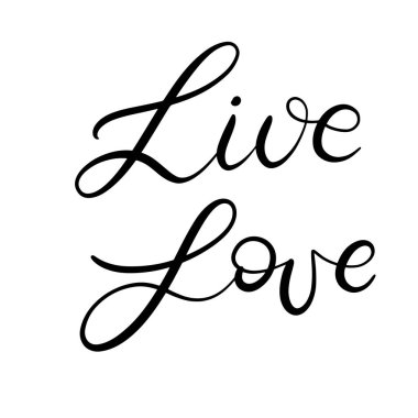 Siyah ve beyaz harfli vektör çizimi.