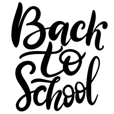 Siyah ve beyaz harfli vektör çizimi.