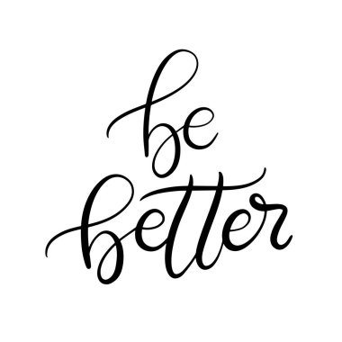 Siyah ve beyaz harfli vektör çizimi.