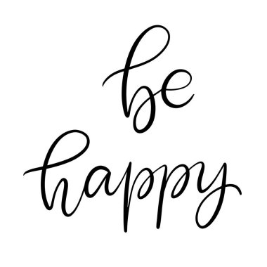 Siyah ve beyaz harfli vektör çizimi.