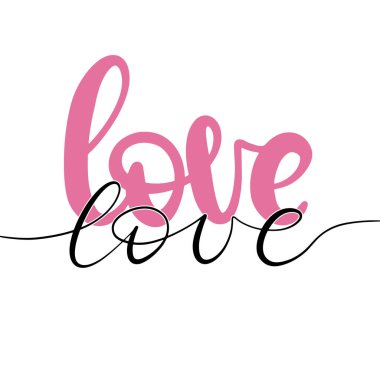 Siyah ve beyaz harfli vektör çizimi.