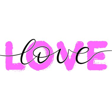 Siyah ve beyaz harfli vektör çizimi.