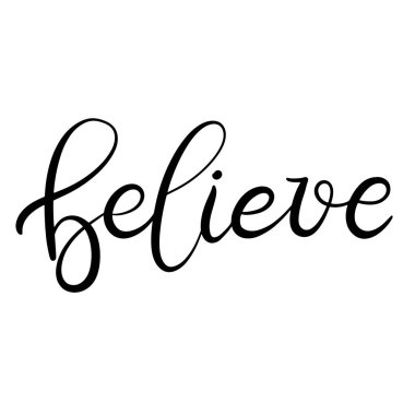 Siyah ve beyaz harfli vektör çizimi.