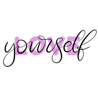 Siyah ve beyaz harfli vektör çizimi.