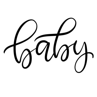 Siyah ve beyaz harfli vektör çizimi.