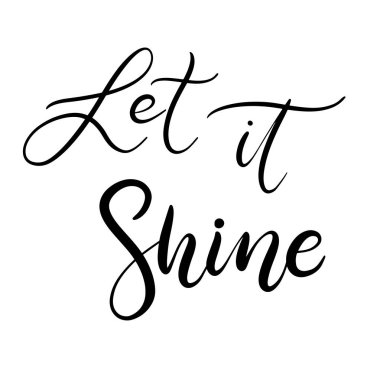 Siyah ve beyaz harfli vektör çizimi.