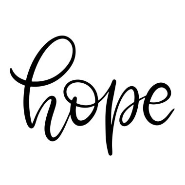 Siyah ve beyaz harfli vektör çizimi.