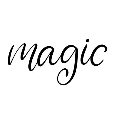 Siyah ve beyaz harfli vektör çizimi.