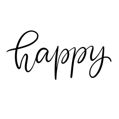 Siyah ve beyaz harfli vektör çizimi.