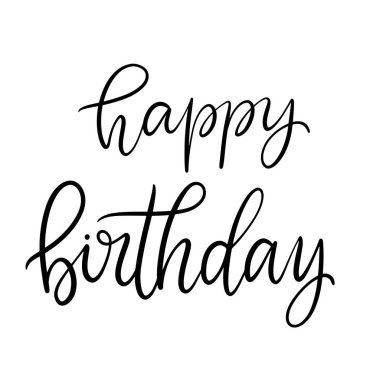 Siyah ve beyaz harfli vektör çizimi.