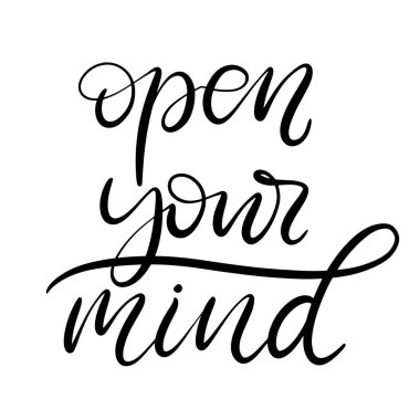 Siyah ve beyaz harfli vektör çizimi.