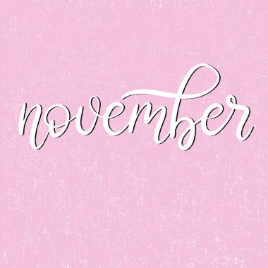 Takvim için ayın el yazısı adı