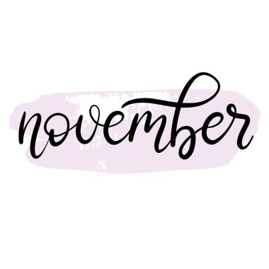 Takvim için ayın el yazısı adı