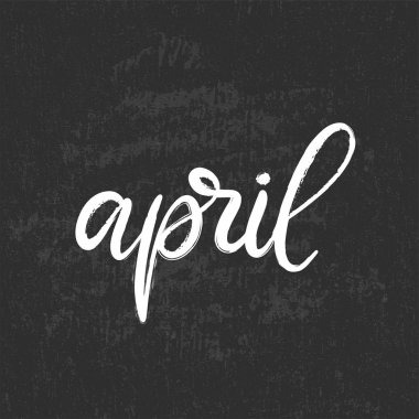 Takvim için ayın el yazısı adı