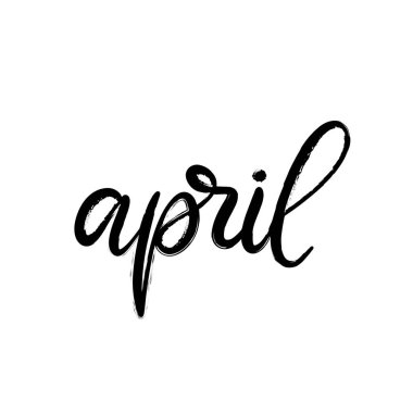 Takvim için ayın el yazısı adı