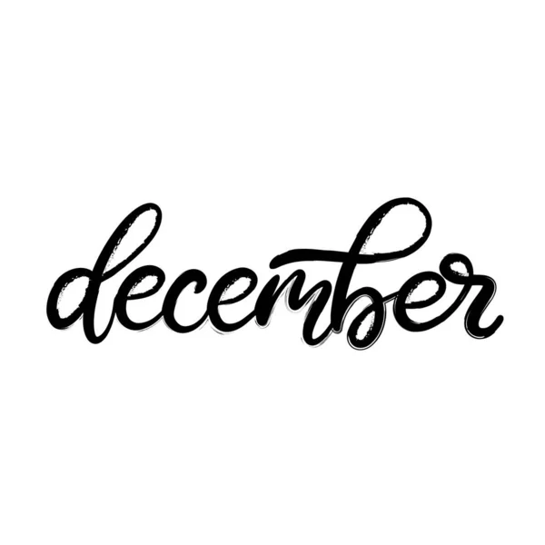 Handwritten name of month for calendar — Stock Vector