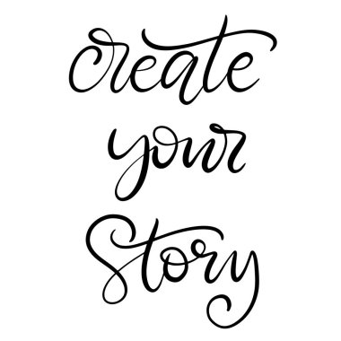 Siyah ve beyaz harfli vektör çizimi