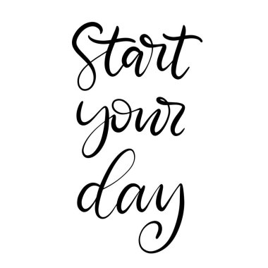 Siyah ve beyaz harfli vektör çizimi