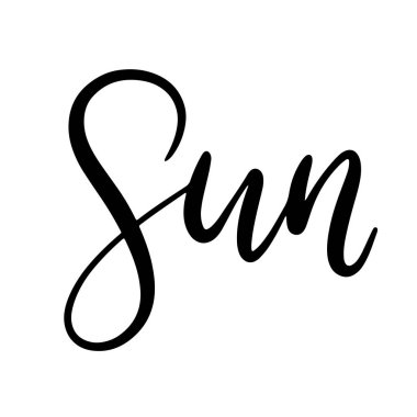 Siyah ve beyaz harfli vektör çizimi