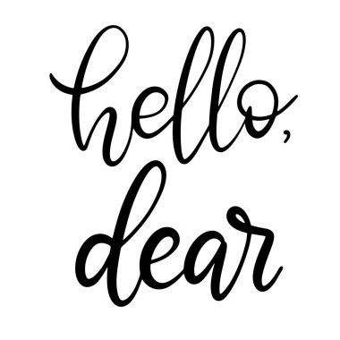 Siyah ve beyaz harfli vektör çizimi