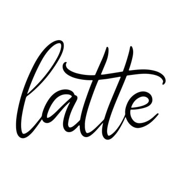 Siyah ve beyaz harfli vektör çizimi