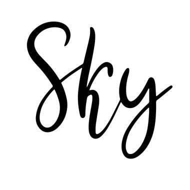 Siyah ve beyaz harfli vektör çizimi