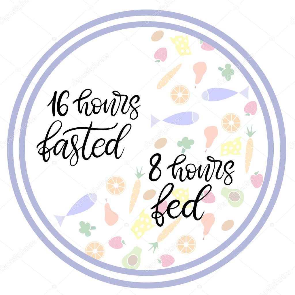 Intermittent Fasting lettering vector illustration