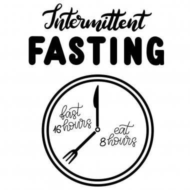 Aralıklı Oruç yazı vektör illüstrasyon