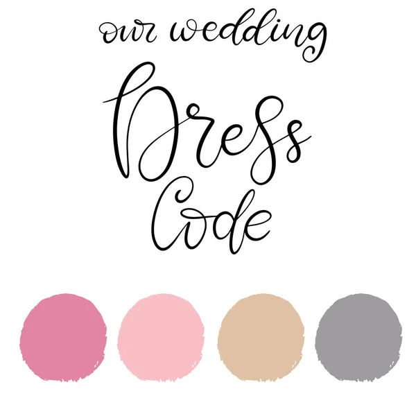 Código de vestido de novia paleta de colores — Vector de stock
