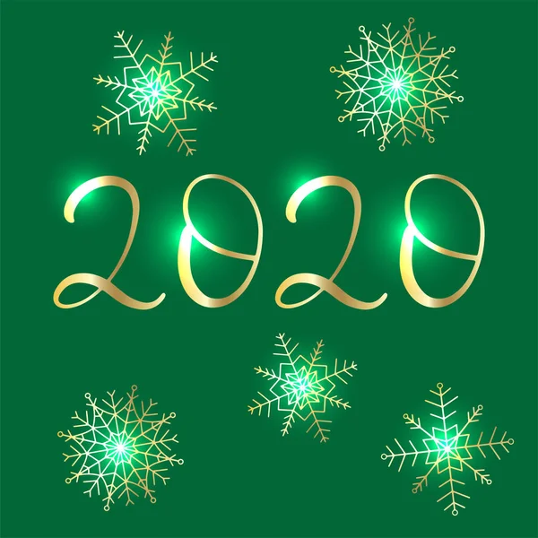 Merry Christmas and happy new year lettering. — Stock Vector