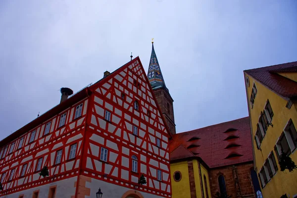Ősi Szépség Ansbach Város Lenyűgöző — Stock Fotó