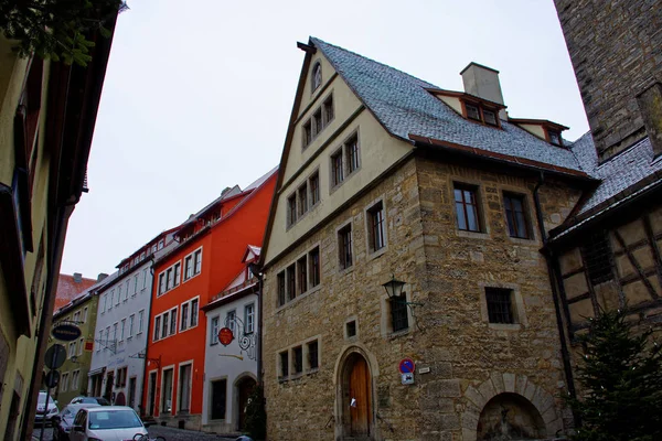 Давньої Красою Місто Rothenburg Дер Таубер Захоплюючим — стокове фото