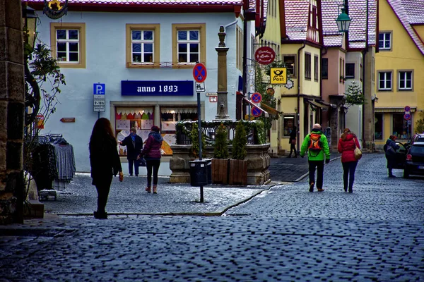 Antik Şehir Rothenburg Der Tauber Büyüleyici Güzelliği — Stok fotoğraf